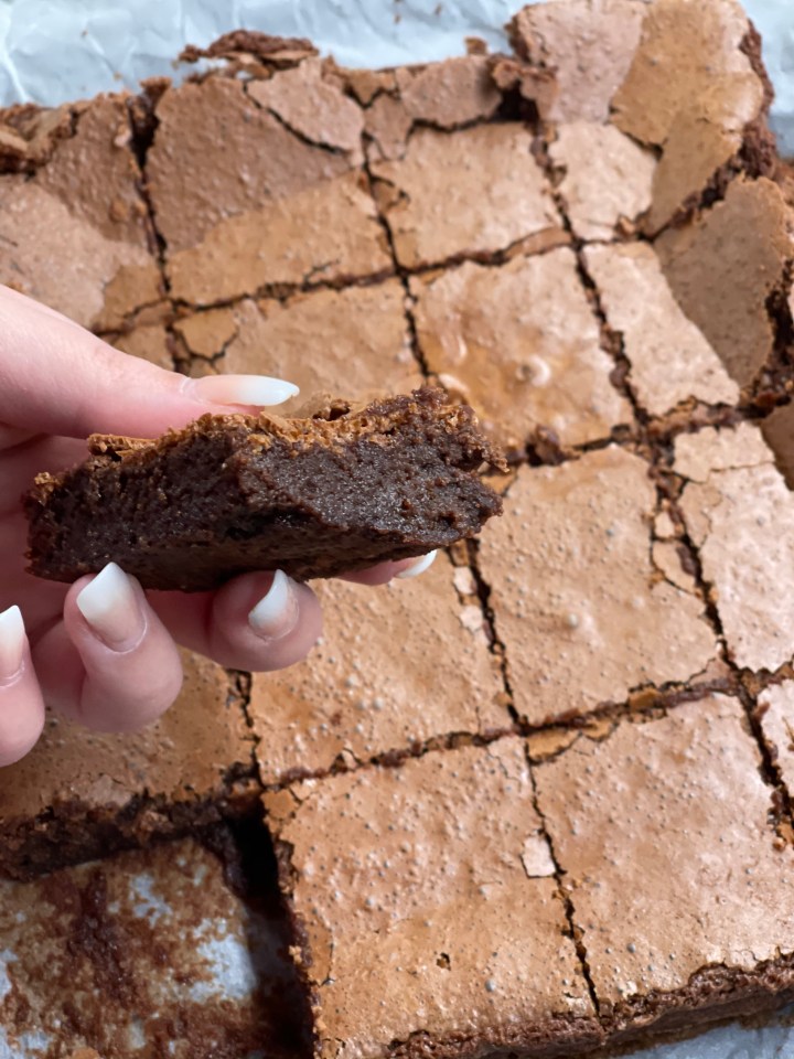 Svampet glutenfri brownie med kun 4&nbsp;ingredienser